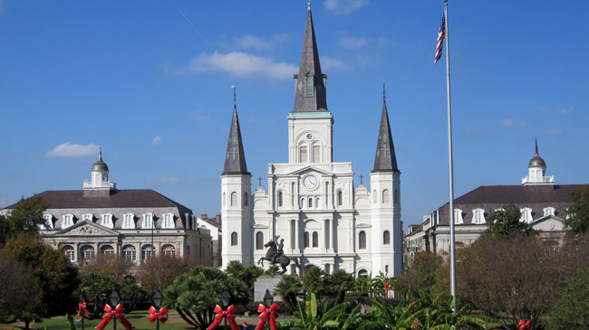 view of jackson square from artillery park