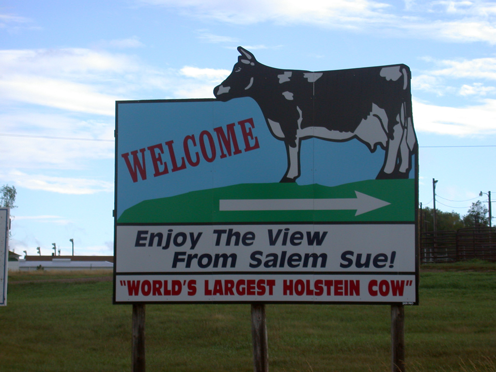 Spotted on the Roadside: Salem Sue, World’s Largest Holstein Cow